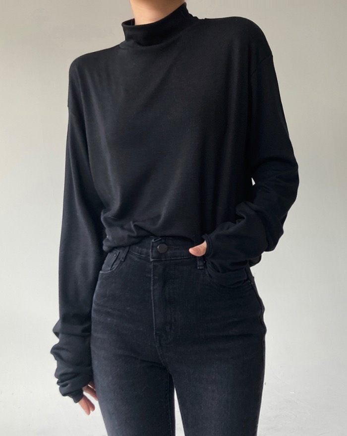 [~xl] 반폴라 워머 루즈핏 긴팔 티셔츠 (남녀공용, 빅사이즈)