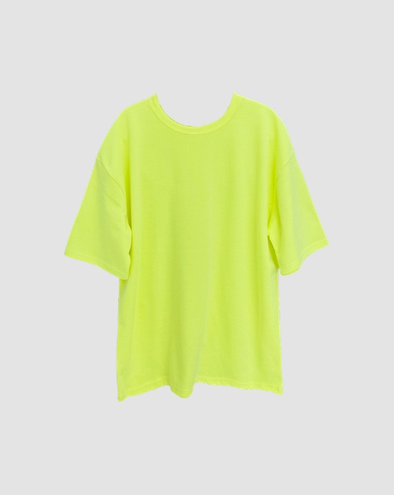 [new 10%] 네온 형광 라운드 루즈핏 반팔 티셔츠