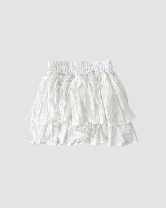 tiered cancan banding mini skirt pants