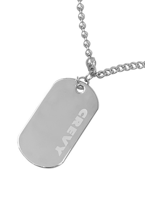 crevy military serial number neckless (silver)
